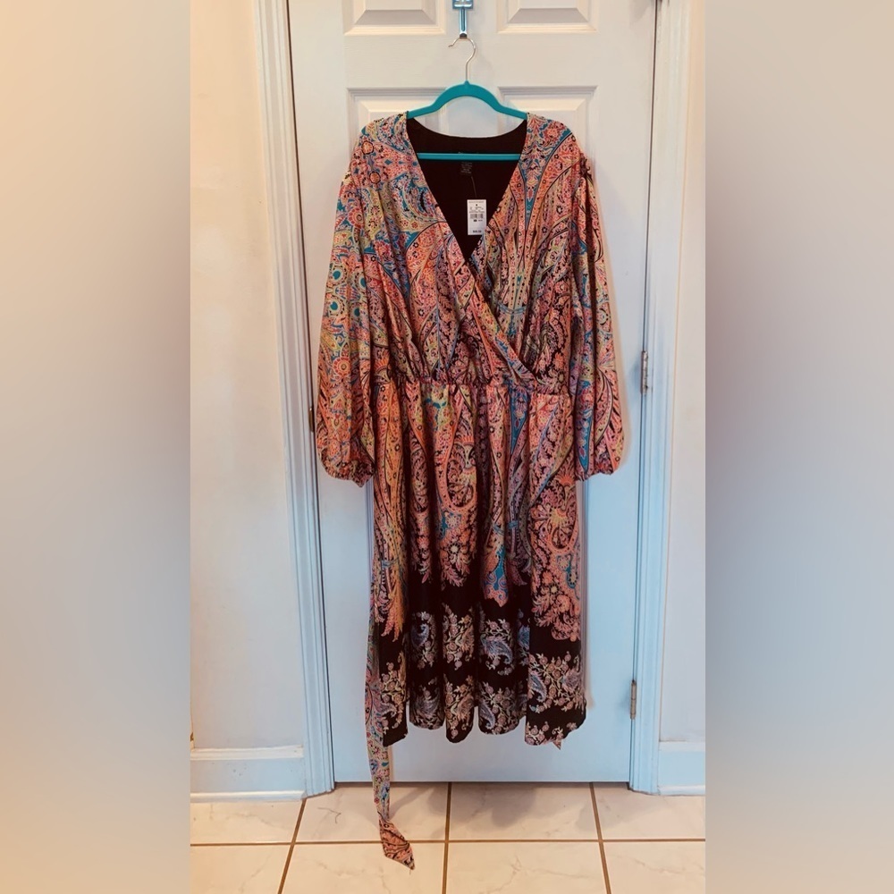 Floral Print Satin Midi Dress